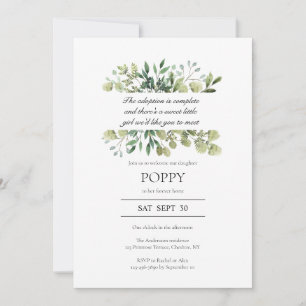 Invitation à la fête d'annonce d'adoption