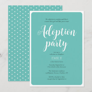 Invitation à la fête d'annonce d'adoption