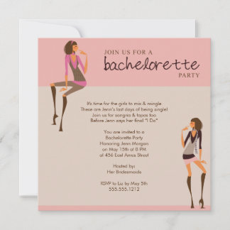 invitation à la fête de bachelorette