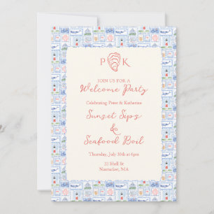 Invitation à la fête de bienvenue de Nantucket
