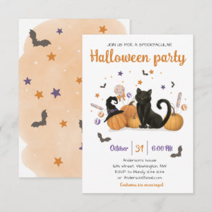 Invitation à la fête de bonbons d'Halloween Spookt