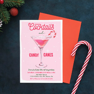Invitation à la fête de cocktails de Noël Holiday