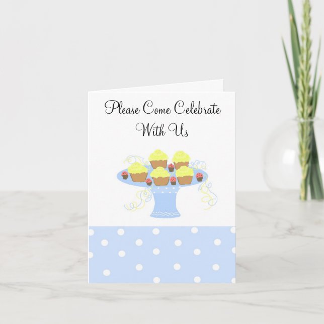 Invitation à la fête de Cupcake (Devant)