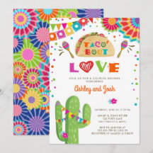 Invitation à la fête de douche de couple Taco Bout