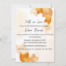 Invitation à la fête de douche de mariage Tombez a