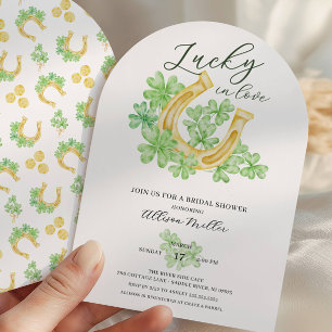 Invitation à la fête de douche de mariée "Chanceux