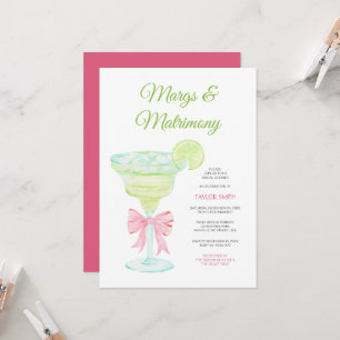 Invitation à la fête de douche de mariée Margs & M