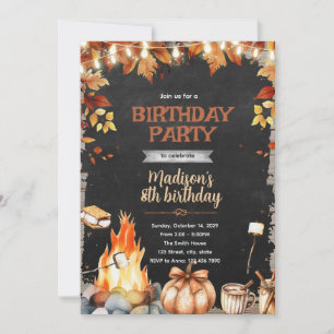 Invitation à la fête de feu de joie d'automne