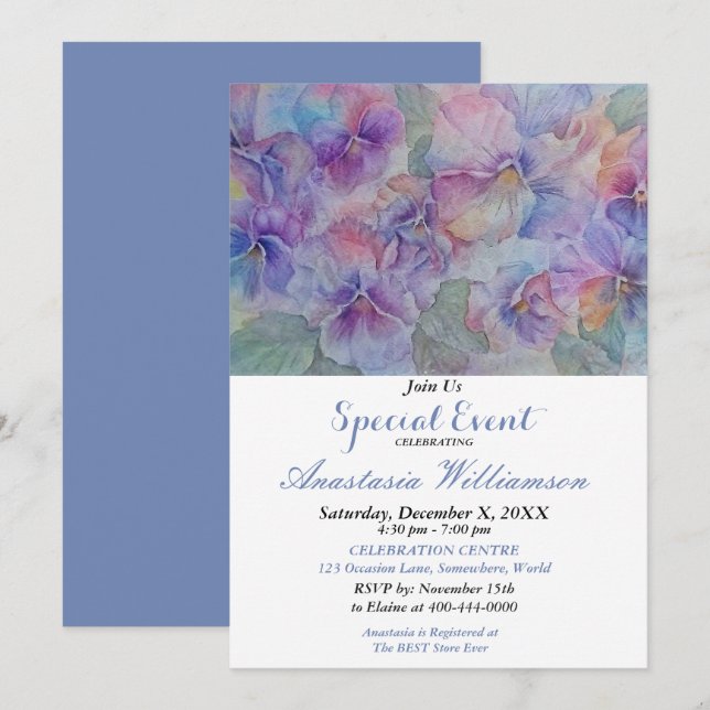 INVITATION À LA FÊTE DE FIANÇAILLES (Devant / Derrière)