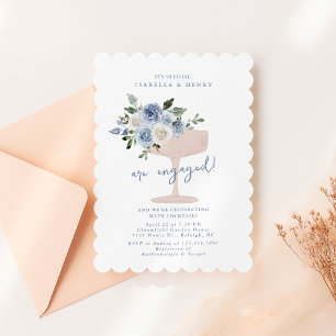 Invitation à la fête de fiançailles au champagne b