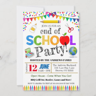 Invitation à la fête de fin d'année scolaire