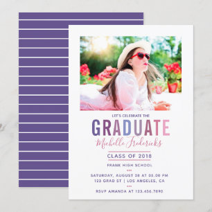 Invitation à la fête de fin d'études avec la palet
