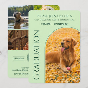 Invitation à la fête de fin d'études du chien Phot