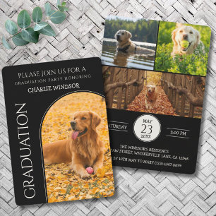 Invitation à la fête de fin d'études du chien Phot