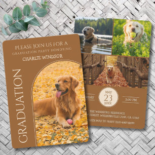 Invitation à la fête de fin d'études du chien Phot