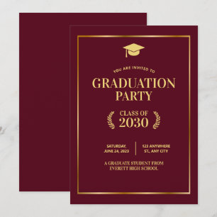 Invitation à la fête de fin d'études du collège de
