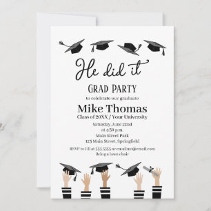 Invitation à la fête de fin d'études Fête de diplô