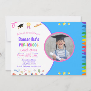Invitation à la fête de fin d'études préscolaires