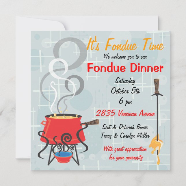 Invitation à la Fête de Fondue (Devant)