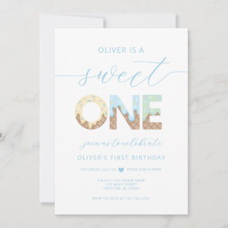 Invitation à la fête de glace Sweet One