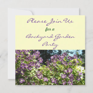 Invitation à la fête de jardin de clématites