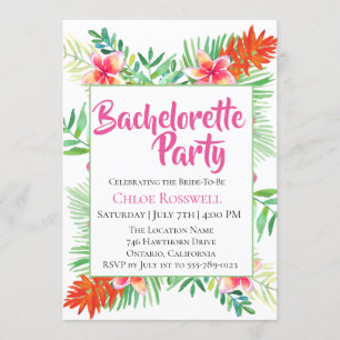 Invitation à la fête de la Bachelorette florale tr