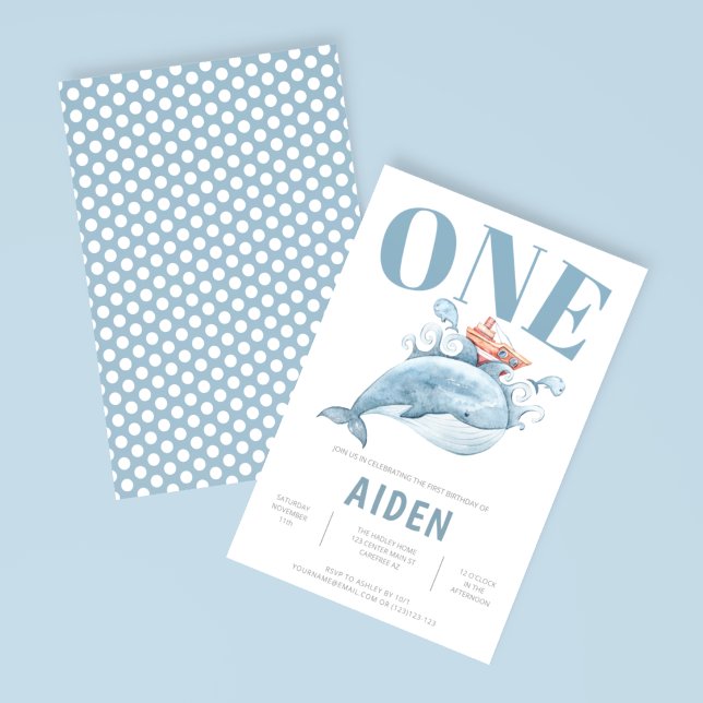 Invitation à la fête de la Baleine Bleue pour le p (Créateur téléchargé)