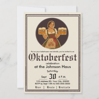 Invitation à la fête de la bière allemande bavaroi