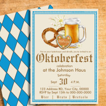 Invitation à la fête de la bière allemande Oktober