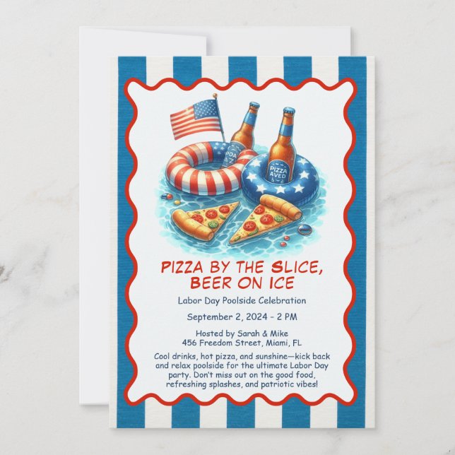 Invitation à la fête de la bière Pizza de la Fête  (Devant)