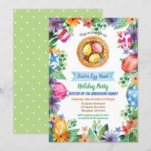 Invitation à la fête de la chasse aux oeufs de Pâq