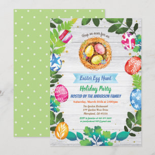 Invitation à la fête de la chasse aux oeufs de Pâq