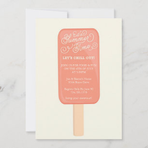 Invitation à la fête de la cuisine d'été - Popsicl