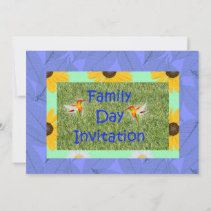 Invitation à la fête de la famille avec des boeufs