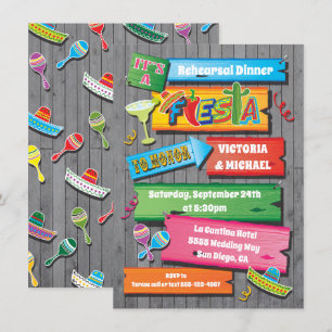 Invitation à la fête de la Fiesta mexicaine Planes