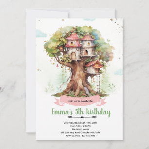 Invitation à la fête de la fille de la cabane dans