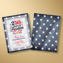 Invitation à la fête de la liberté pour le 250e an