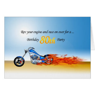 Invitation à la fête de la moto flamboyante du 80e