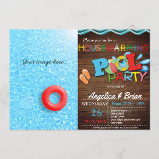 Invitation à la fête de la piscine de chauffage do