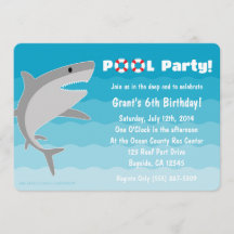 Invitation à la fête de la piscine de requins