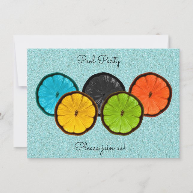 Invitation à la fête de la piscine d'été (Devant)