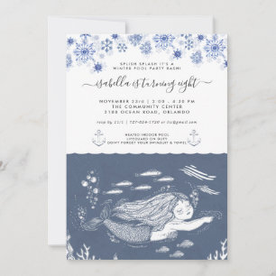 Invitation à la fête de la piscine d'hiver de la s