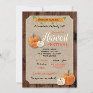 Invitation à la Fête de la récolte des citrouilles