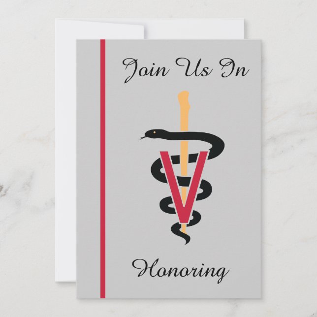 Invitation à la fête de la retraite vétérinaire (Devant)