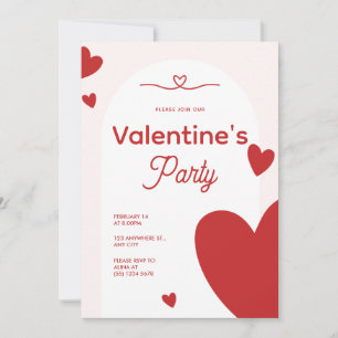 Invitation à la fête de la Saint-Valentin moderne