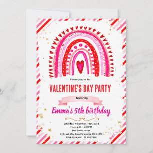 Invitation à la fête de la Saint-Valentin Rainbow