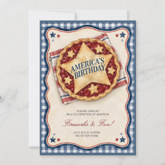 Invitation à la fête de la tarte pour le 4 juillet