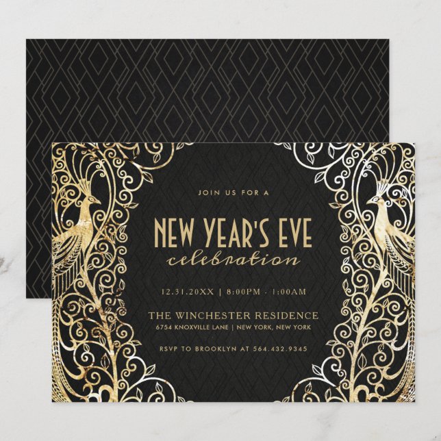 INVITATION À LA FÊTE DE LA VEILLE DU NOUVEL AN| Pi (Devant / Derrière)