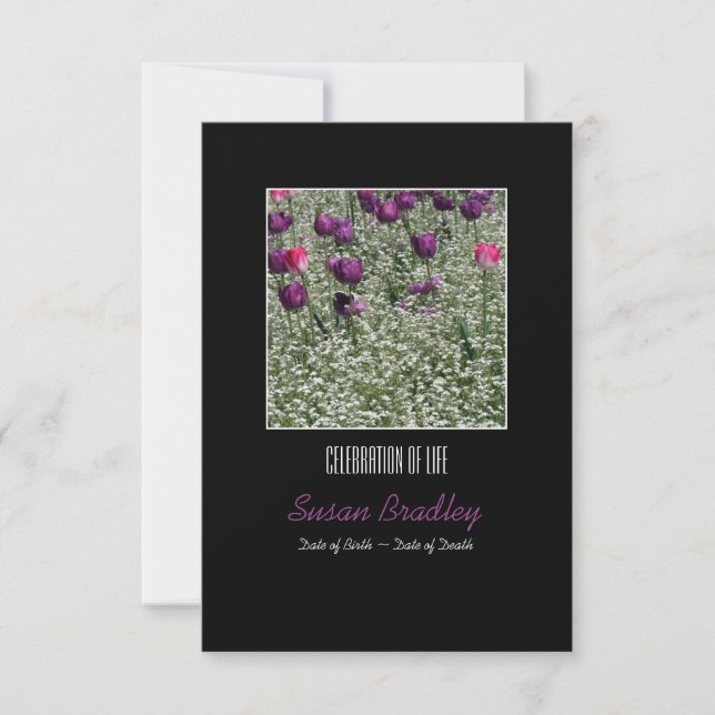 Invitation à la fête de la vie des tulipes du prin (Devant)