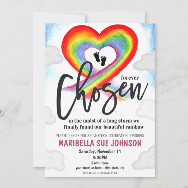 Invitation à la fête de l'adoption (Devant)